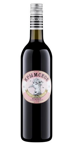 Вино Крымское Оригинальное красное полусладкое